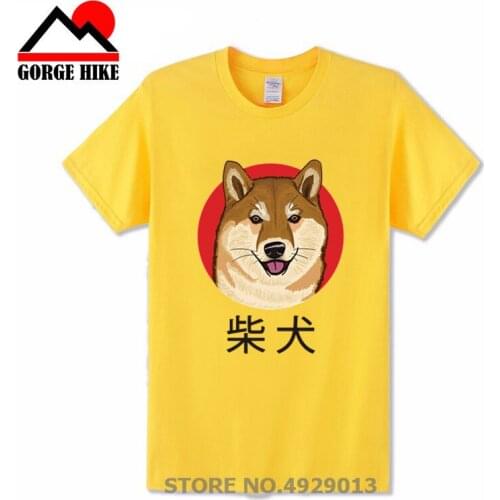 Chinese lauguage Tshirt Harajuku Style Casual Top Shiba Inu Print Anime Kawaii Pastoral Dog T shirts Cotton Doge Funny camisetas