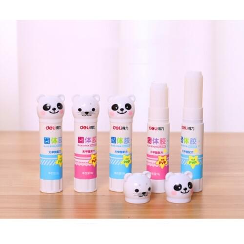 9g Glue Stick for Kids Cartoon Cute Animal Head Glue Stick Student Solid Glue Stick for Paper Files Art Office School 8x2cm