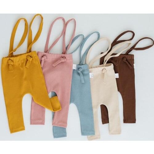 0-24M Baby Boys Pants Spring Autumn Cotton Ribbed Adjustable Infant Bodysuit for Toddler Girls Strap Pants Children Overalls