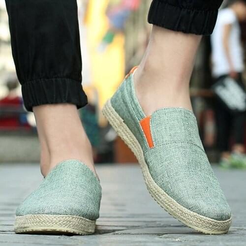 Korean para summer Fashion men de breathable on sapato informales leisure sneaker Men mesh canvas black mens espadrilles causal