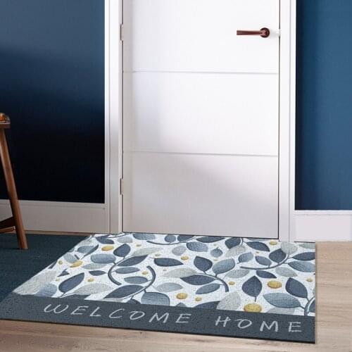 Nordic Fresh Entrance Door Mats Non-slip Floor Kitchen Mat Bath Mat Home Mats Carpet Silk Loop Can Be Cut Floral Door Mat Carpet