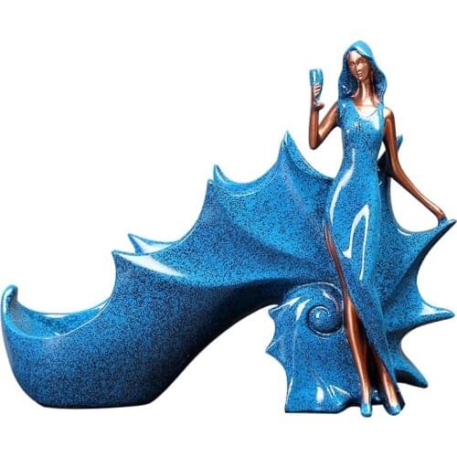 Beautiful Beauty Wine Rack For Home Decoration European Girl Wine Holder Bridal Decoration Decors