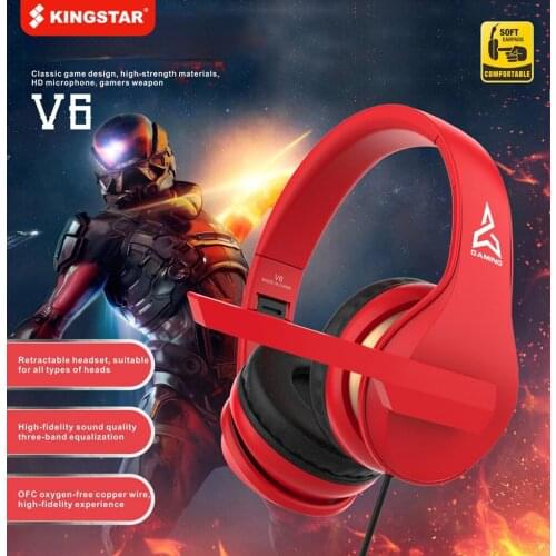 KINGSTAR Fashion Stero Gaming Headphone with Microphone 3.5MM Wired Gaming headset For Nintendo Switch PS4 Cell phone