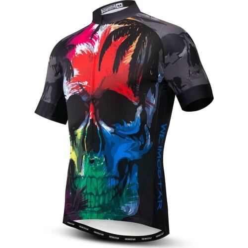 Skull Men cycling jerseys Ropa Ciclismo Bike jersey Pro MTB Shirt Maillot Top Racing Bicycle mountain road cycle top summer