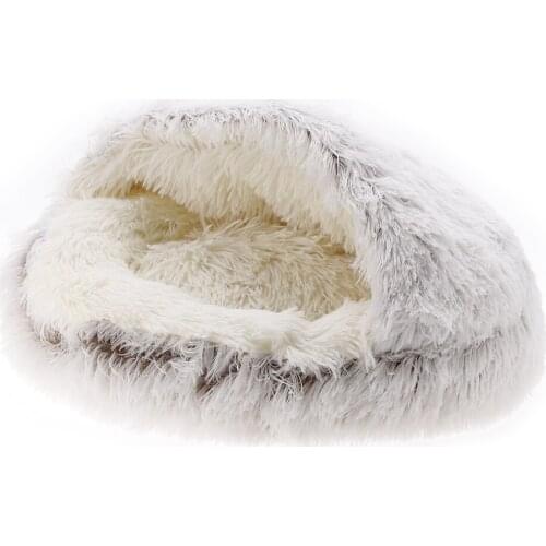 Cat Litter Soft Stuffed Long Bed Plush Winter Keep Warm Indoor Cushion Durable Accessories For Dog Round Generic Crystal Velvet