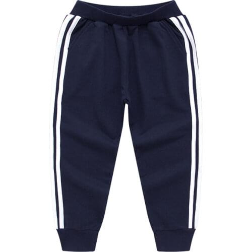 Autumn Winter New Boys Girls Casual Elastic Side Stripe Cotton Soften Sports Pants Children Trousers Kids Sweatpant Dropshipping