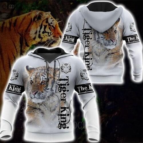 CLOOCL Autumn Fashion Hoodies Beautiful Tiger 3D Printed Mens Sweatshirt Unisex Zip Pullover Casual Harajuku Streetwear