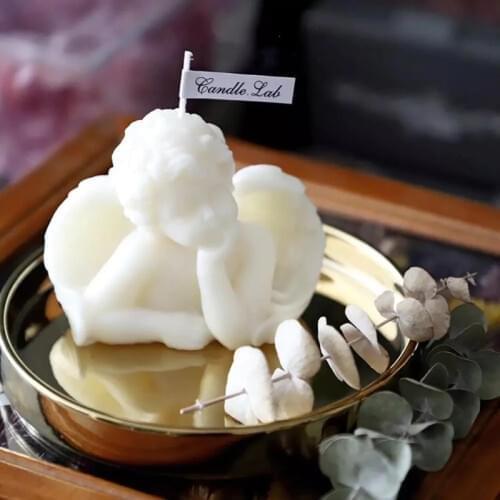 3D Angel Baby Silicone Mold for Soap Candle Aromatherapy Plaster Cake DIY Concrete Mould Fondant Pastry Baking Mold Decoration