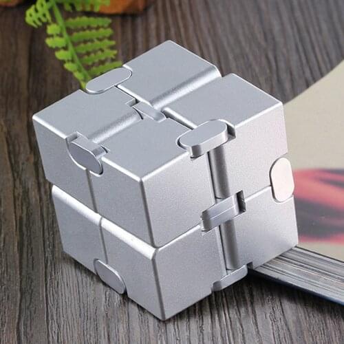 Finger Spinner Stress Relief Fidget Premium Metal Infinity Cube Relax Toy For Children Adults New Comdepress Fun Toys