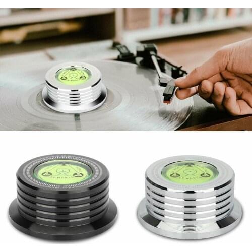 Universal 60Hz LP Vinyl Record Player Disc Turntable Stabilizer with Level Aluminum Alloy Weight Clamp