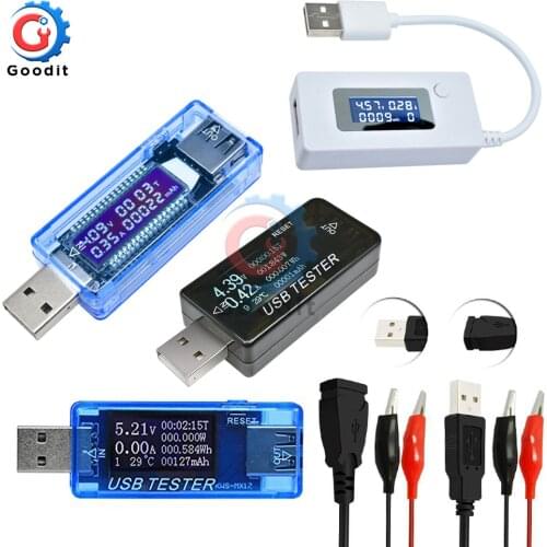 USB Tester DC Digital Voltmeter Amperimetro Voltage Current Meter Ammeter Detector Power Bank Charger Indicator USB Doctor