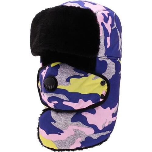 Winter Hats Beanies for Unisex Caps Skullies Beanies Warm Female Hats Caps Earmuffs Bomber Hats Thicken Keep Warm Detachable