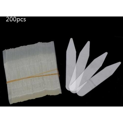 200Pcs Plastic Collar Stays Stiffeners Stay Bones Shirt Mens Clear Collar Stays N58F