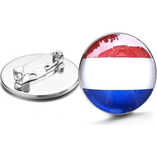 25mm Red White Blue France Badges Crystal metal Coat of Arms of France/French Flag National Emblem Brooch/Badges/Lapel Pins