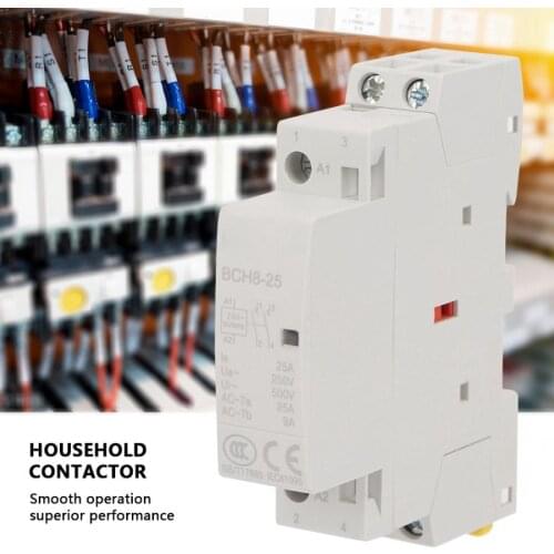 2P 25A 24V 50/60Hz Din Rail Household AC Contactor 1NO 1NC