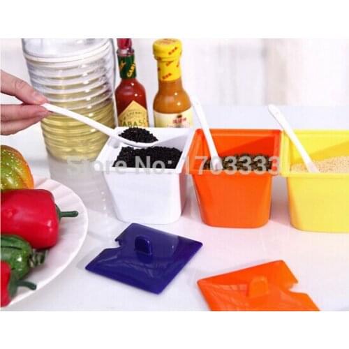 3pcs/set Color Seasoning Pot Spice Rack And Cruet Quality Goods (72 sets/lot) DHL Fedex Free Shipping