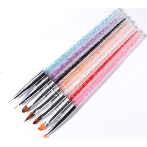 7pscNail Brushes Set for Manicure DIY Tool Set 3D Gel Acrylic Brushes Liner Pen Nail Art Brush For Nails Design