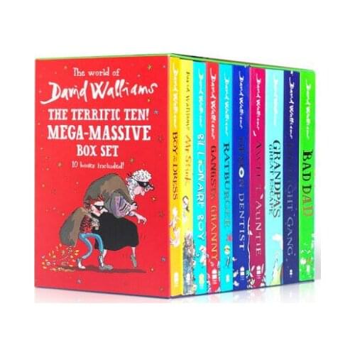 9 Books The World of David Walliams: Mega-tastic Box Set English Original Books Juvenile humorous initiation stories Book