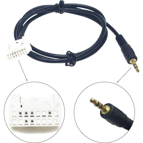 1 PCS Car Aux input 16-Pin Male Cable Adapter 3.5MM Audio Player fits For Subaru Forester 2013