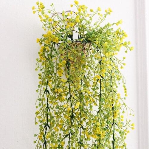 Artificial Plant Vine Wall Hanging Vine Leaf Branch Outdoor Garden Home Decoration Plastic False Silk Leaf Green Plant Ivy