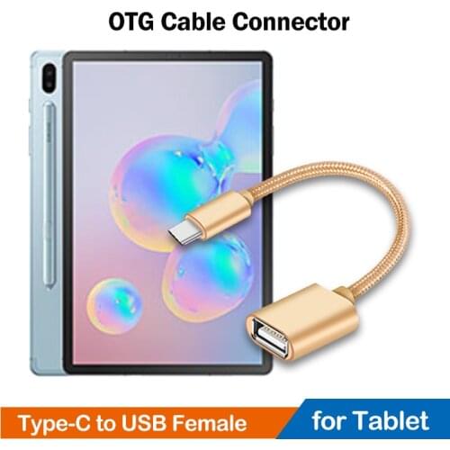 USB Type-C OTG Adapter Cable for Samsung Galaxy Tab S4 S5e S6 S7 Lite FE A 8.0 8.4 10.1 10.5 A7 USB C Cable Tablet OTG Converter