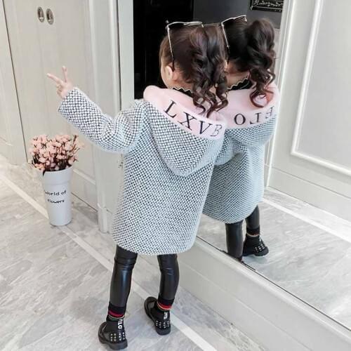 2019 New Autumn Winter Girls Jacket Children Clothes fashion Jackets Long Warm Clothing Kids Coats Hooded Outwear For Girl