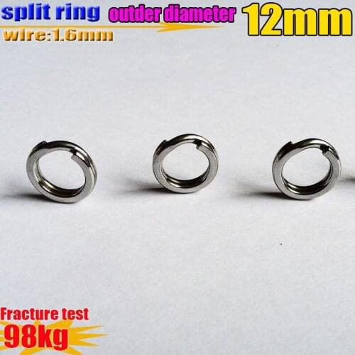 HOT 2019New product fishing split rings size:wire1.6mm OD12mm quantity:80pcs/lot 304 stainless steel
