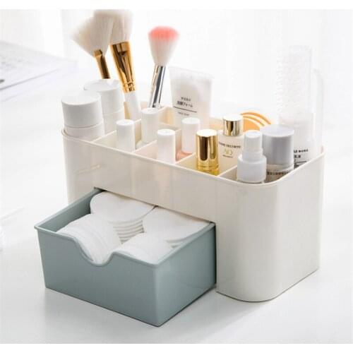 1pc Multifunction Plastic Cosmetic Storage Box Household Desktop Jewelry Storage Box Rack Home Practical Gadget Goods Organizer