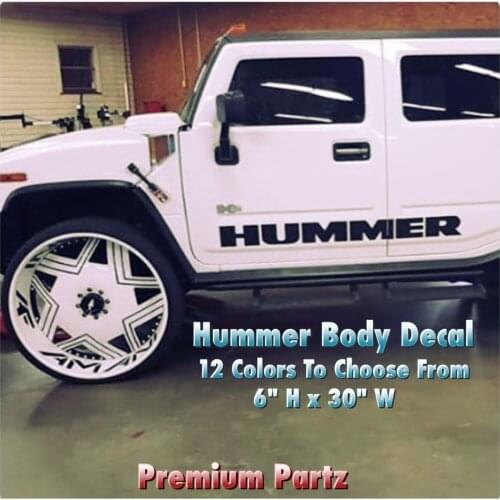 For (2pcs) Hummer HH3 Utility Vehicle Body Skirt Decals