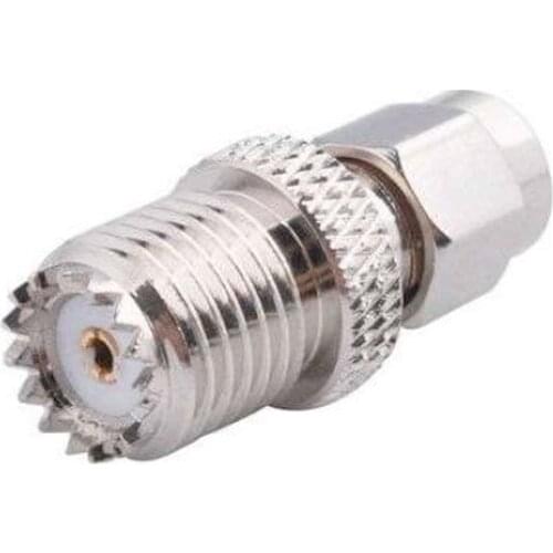 Nickel Plating Copper UHF Female Jack To SMA Male Plug Connector Straight RF Coaxial Adapte Convertors
