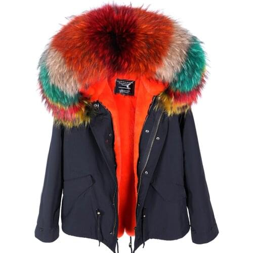 MAOMAOKONG 2020 new Womens coat winter natural real fur collar female jacket female jacket natural fox fur jack