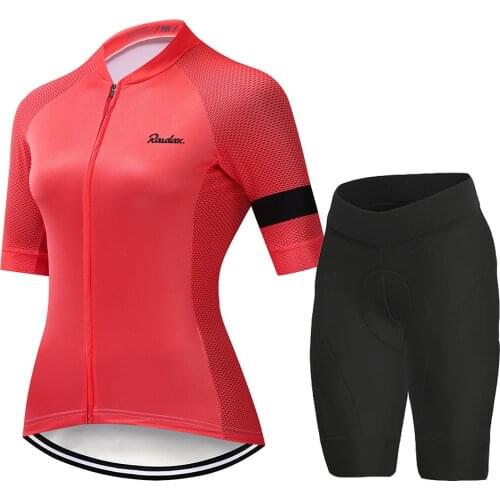 Raudax Cycling Clothing 2021 Team Ropa Ciclismo Mujer Short Sleeve Cycling Jersey Set Mtb Bike Uniforme Maillot Ciclismo