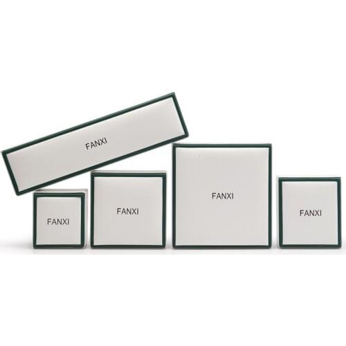 Oirlv White PU Leather Jewelry Box Ring Bracelet Necklace Storage Box Gift Proposal Engagement Wedding Jewelry Box