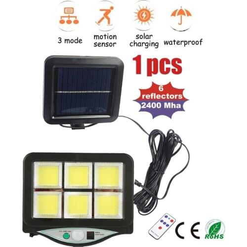 Seperable 120LED Solar Lights Outdoor Motion Sensor Wide Angle Illumination Super Bright Waterproof Remote Wall solar Lamp indoo