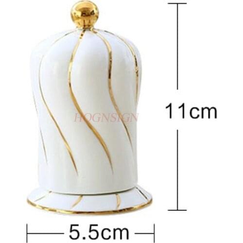 Phnom Penh Toothpick Home Hotel Hotel Special Pure White Ceramic Toothpick Jar Simple Toothpick Box Sale