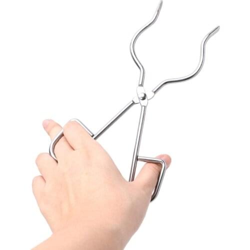 Professional Grade Stainless Steel Crucible Tongs Graphite Melting Plier Holder E56C