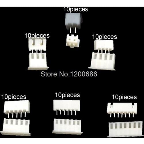 Male female connector XH 2.54 2P 3P 4P 5P 6P 7Pin Connector each 10sets
