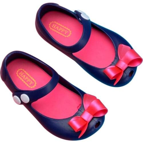 2021 Baby Summer Shoes Children Infant Baby Girls Kids Princess Sandals Shoes Non-Slip Plastic Bow Buckle Jelly Shoes