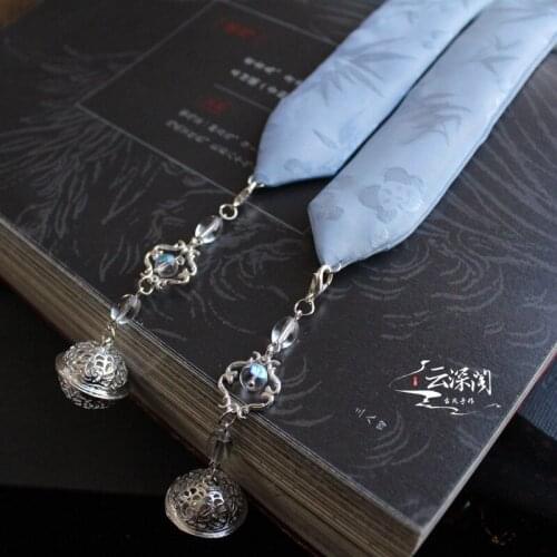 Blue Color Chinese Clothing Tassels Hair Band Antique Style Bell Hair Band Xian Qi Headdress Hair Accessories