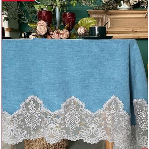 Dresser tablecloth high-end lace simple rectangular and square round coffee tablecloth cloth
