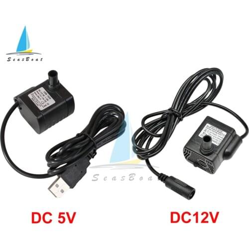 DC 5V 12V 3W 200L/H Ultra-quiet Mini Brushless Submersible Water Pump for Aquarium Fountain Air Fish Pond Tank