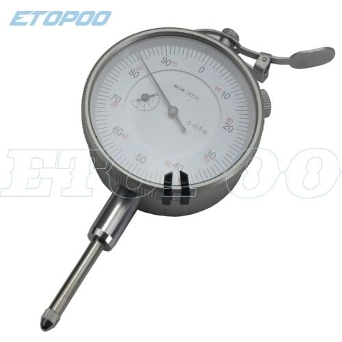 Precision 0.001inch Dial Indicator Gauge 0-0.5inch Meter Precise Indicator Gauge measure instrument Tool dial gauge with handle