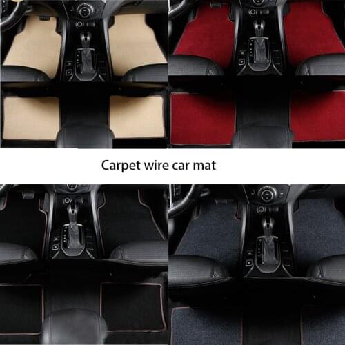 Universal car floor mat car interior accessories carpet wire material floor mat car shape protection car foot pad easy to clean