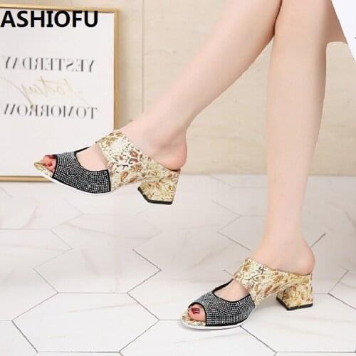 ASHIOFU New Classic Ladies High Heel Sandals Wedding Party Prom Dress Shoes Sexy Club Evening Fashion Summer Sandals Shoes