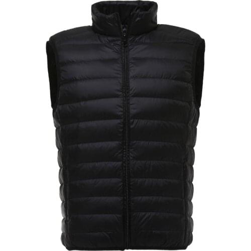 2018 New Arrival Brand Men Sleeveless Jacket Winter Ultralight White Duck Down Vest Male Slim Vest Mens Windproof Warm Waistcoat