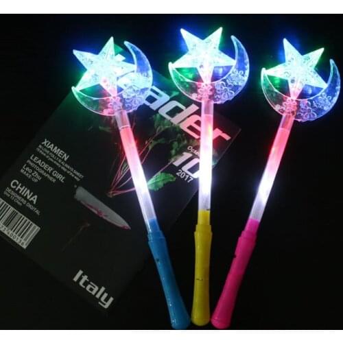 2021 Factory luminous flashing new year party sticks stars props childrens creative toys stall the night market hot wholesale