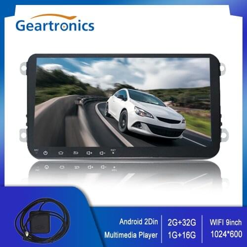 2Din WIFI Car Android Multimedia Player For VW 9inch Touch Screen GPS Navigation Radio For Passat Golf Touran Seat With CANBUS