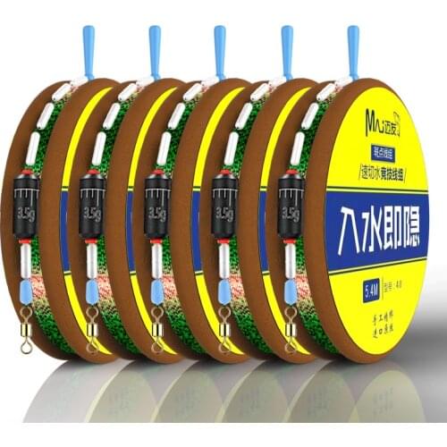 3.6m-7.2m Carbon Fuber Spot Line Group 5pcs Line Suit Wedkarstwo Lines Taiwan Fishing Super Pull Fishing Gear Carp Fishing Peche