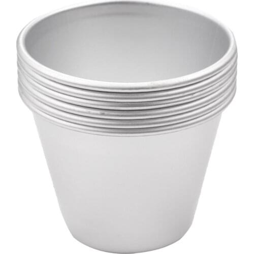6Pc Small Pudding Cups Molds Aluminum Chocolate Mould Molten Holder Pan DIY Cake Baking Mold Tools Individual Patisserie Tumbler