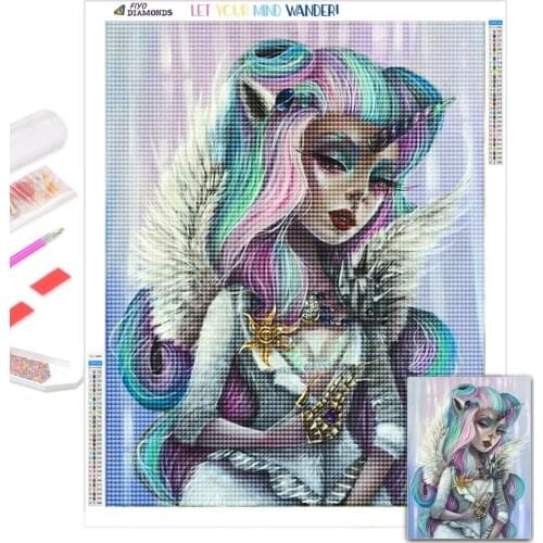 5d Diamond Painting Girl Full Drill Unicorn Diamond Embroidery Mosaic Portrait Picture Cross Stitch Kits Art Wall Stickers